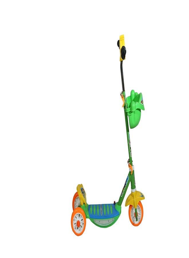 JoyRide Three Wheel Kick Scooter For Kid Boys And Girls With Adjustable Height,Storage Basket,Light, Music,Foot Break (3 Years-8 Years), Multi - Image 4
